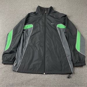 Vintage Nike Windbreaker Embroidered Swoosh Green Black Men’s Size Medium